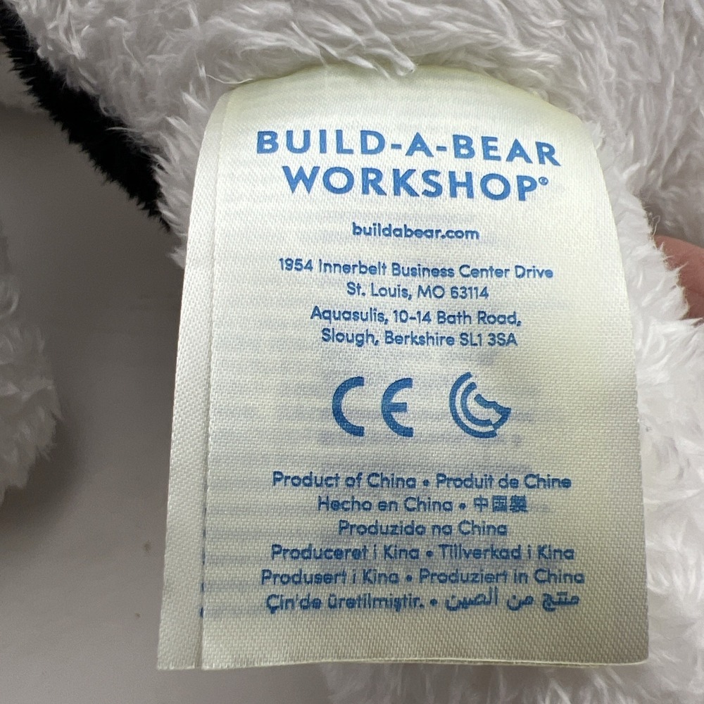Build A Bear Cookies And Cream Black And White Puppy Dog Spots Plush 16" - Picture 6 of 11